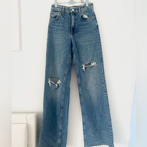 ZARA wide-leg high waisted jeans!